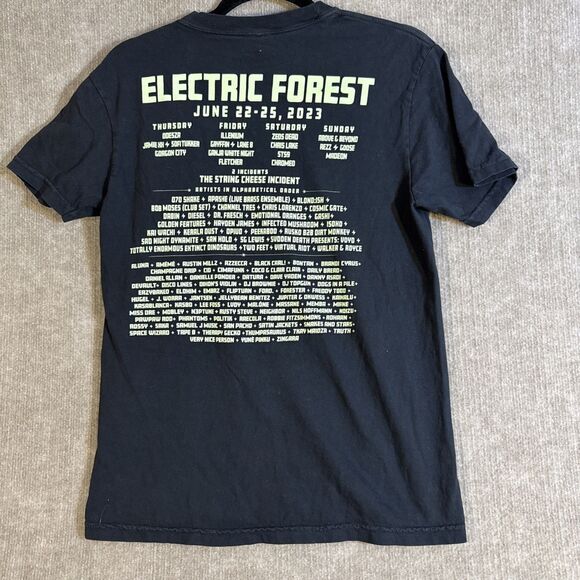 Electric Forest 2023 Festival T-shirt Size S Lineup Concert EDM Rothbury MI - Picture 3 of 9